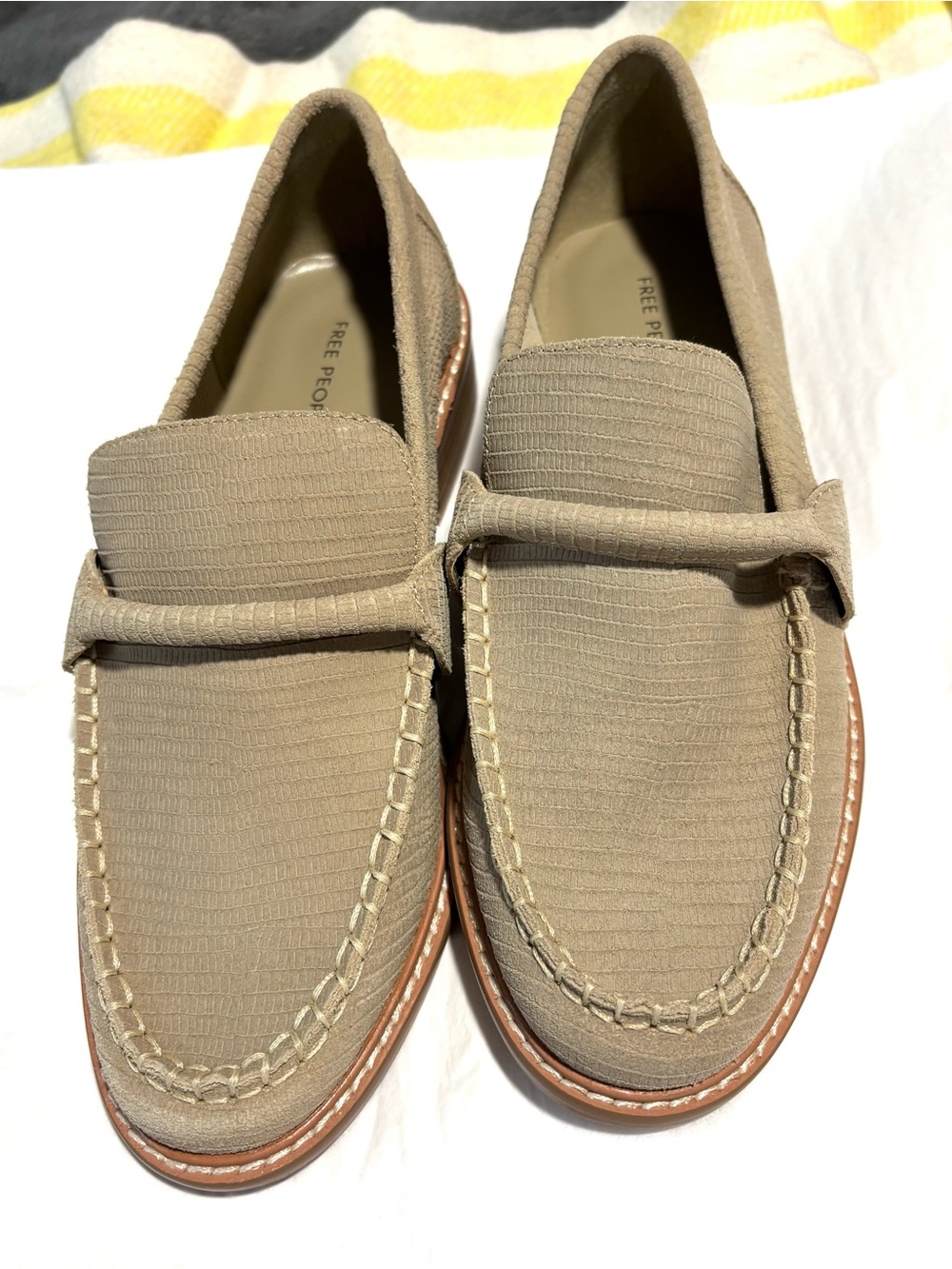Free People Women’s Bedford Loafers, Tan, Sz 7